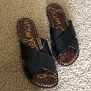 Sam Edelman Black Leather Sandals Size 7.5